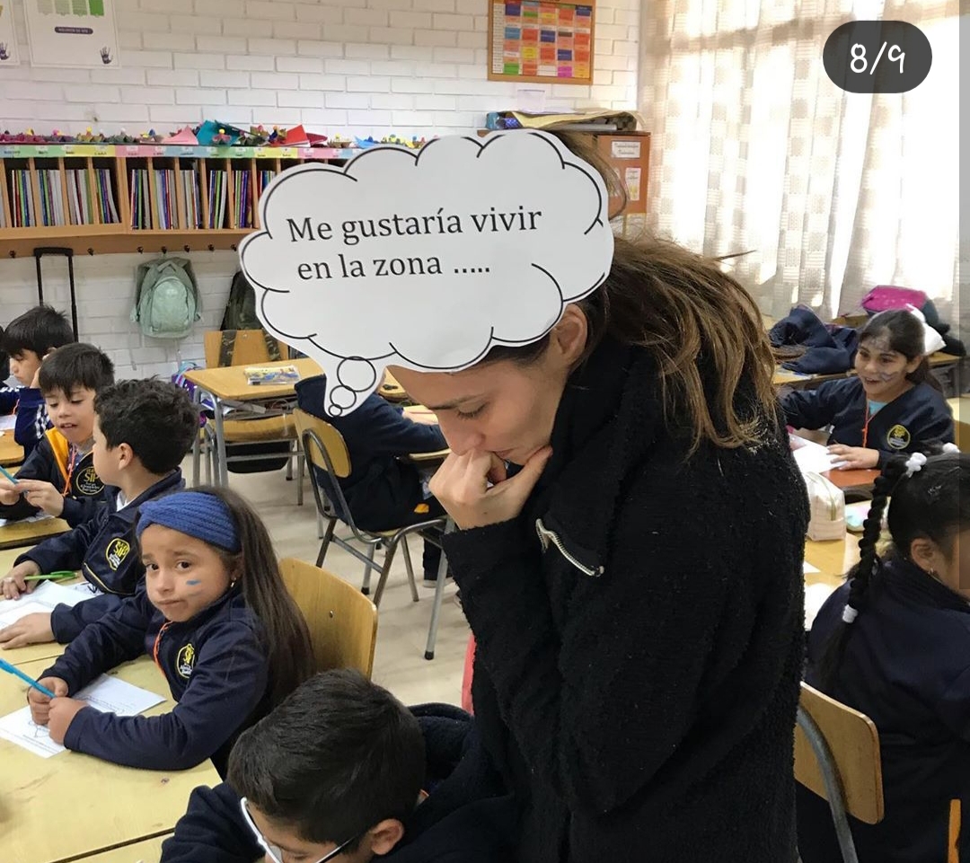 Estación intrapersonal Los estudiantes se dibujan en la zona de Chile que les hubiese gustado vivir