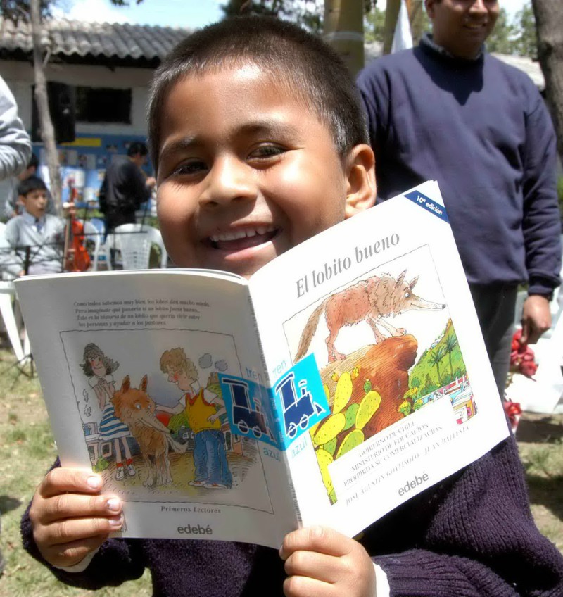 ¿En dónde tejemos la ronda? Niño leyendo un libro