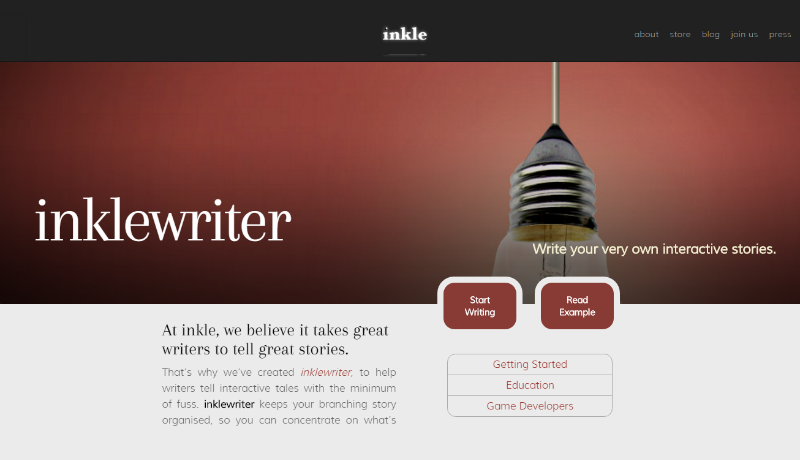 Portada Inklewriter