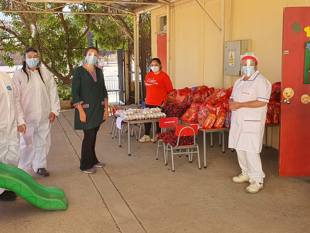 Equipo preparado para comenzar la entrega