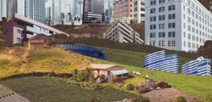 Imagen que muestra un sector rural siendo poblado por edificios modernos.