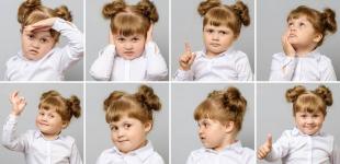 niña muestra distintos rostros y distintas emociones