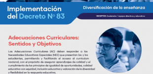 Adecuaciones curriculares: sentidos y objetivos