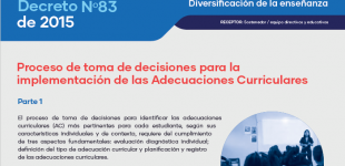 Proceso de toma de decisiones para la implementación de las adecuaciones curriculares (parte 1)