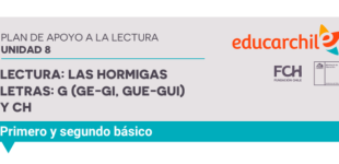 Lectura: Las hormigas. Letras:  G (GE-GI, GUE-GUI) y CH