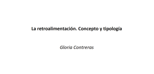 La retroalimentación. Concepto y tipología