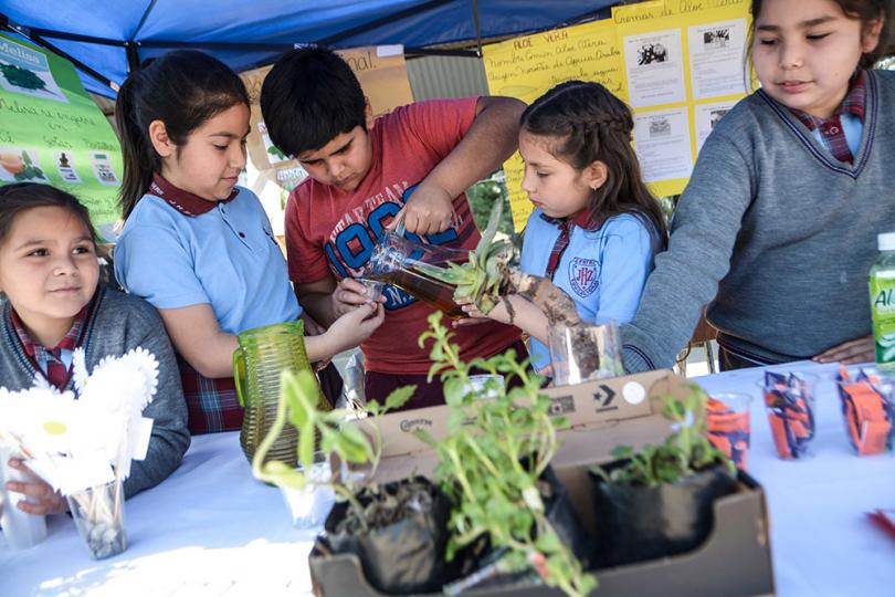 Estudiantes exponen en la feria