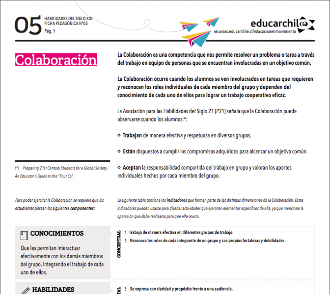 ficha de colaboración