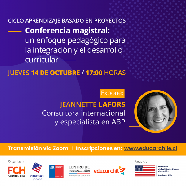 Afiche 4° charla ciclo Aprendizaje Basado en Proyectos