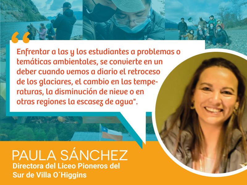 Paula Sánchez Asencio, Profesora de Lenguaje y Comunicación, Directora, Liceo Pioneros del Sur, O'Higgins- Región de Aysén