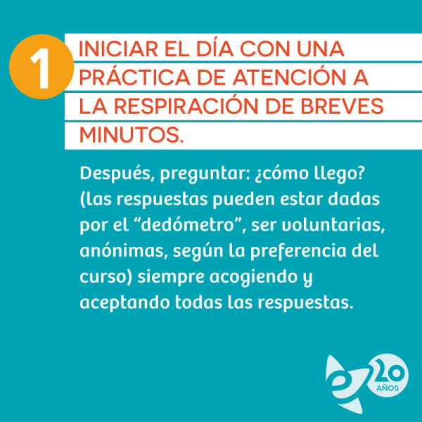 Iniciar el día con una práctica de atención a la respiración de breves minutos