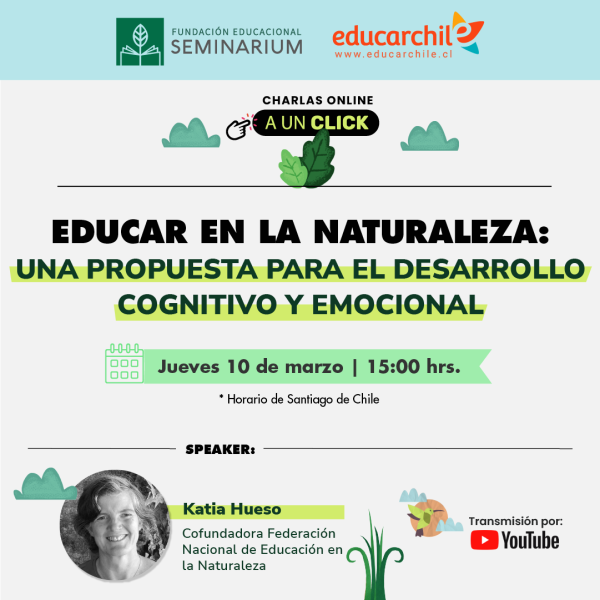 Afiche promocional charla Educar en la naturaleza