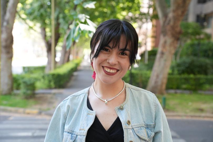 Nayira Belmar, encargada del programa alternativo comunicacional Ludoteca de Lo Hermida