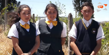 Estudiantes de la Escuela Básica G33 de Talhuán