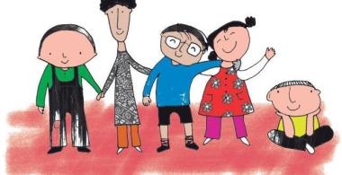 Niños tomados de las manos y abrazados