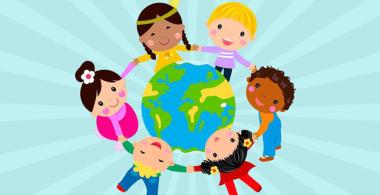 Niños tomados de las manos alrededor del mundo.