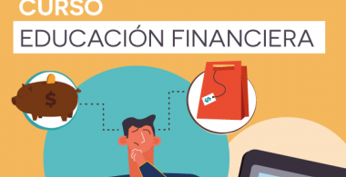 Afiche promocional del curso sobre educación financiera