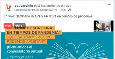 Webinar Lectura y Escritura en Tiempos de Pandemia