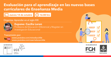 Charla "Evaluación para el aprendizaje en las nuevas bases curriculares de Enseñanza Media”