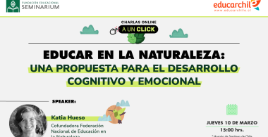 Afiche promocional charla Educar en la naturaleza