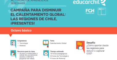 “Campaña para disminuir el calentamiento global: las regiones de Chile  ¡presentes!”